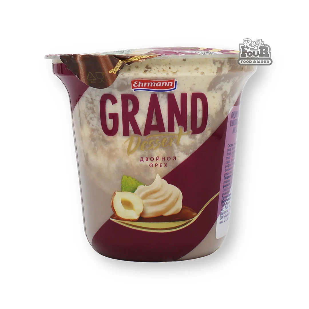 Կաթնային պուդինգ «Grand Dessert» շոկոլադ-ընկույզով և ընկույզ-սերուցքային մուսով 4.9% 200գ